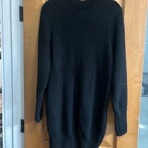 Topshop Black Ribbed Cardigan dress